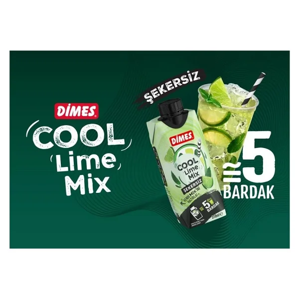 Dimes Cool Lime Şekersiz Mix 310 Ml - Görsel 4