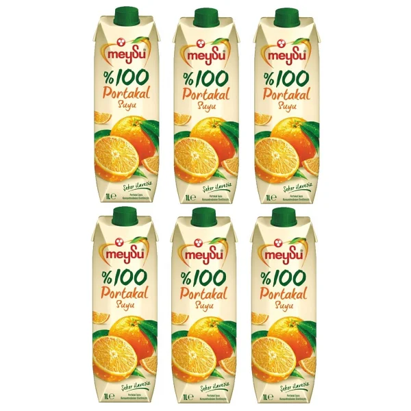 Meysu %100 Portakal Suyu 1 Lt X 6 Adet - Görsel 6
