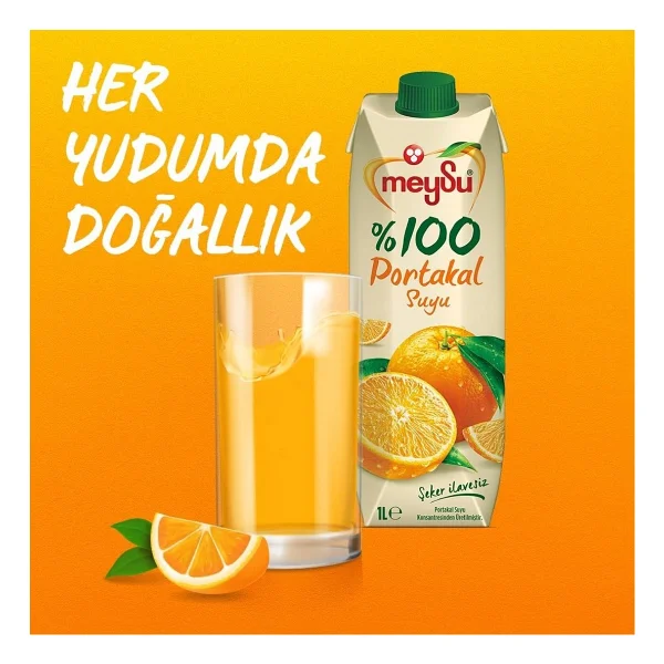 Meysu %100 Portakal Suyu 1 Lt X 6 Adet - Görsel 4