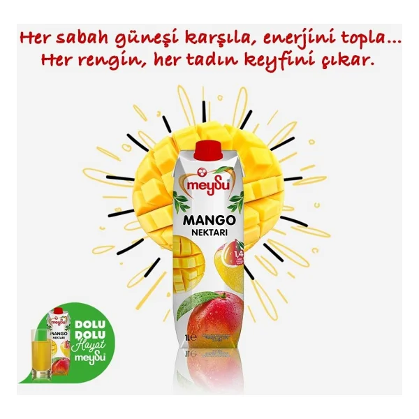 Meysu Mango Nektari 1 Lt X 6 Adet - Görsel 3