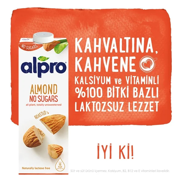 Alpro Şekersiz Badem Sütü 1 Lt - Görsel 3