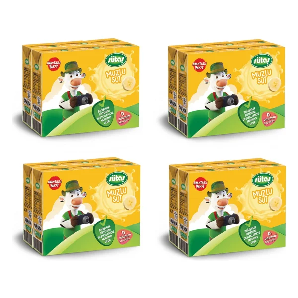 Sütaş Muzlu Süt 24x180 Ml - Görsel 3