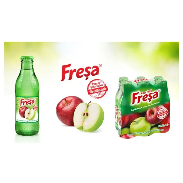 Freşa Elma Aromalı Maden Suyu 200 Ml X 6 Adet - Görsel 2