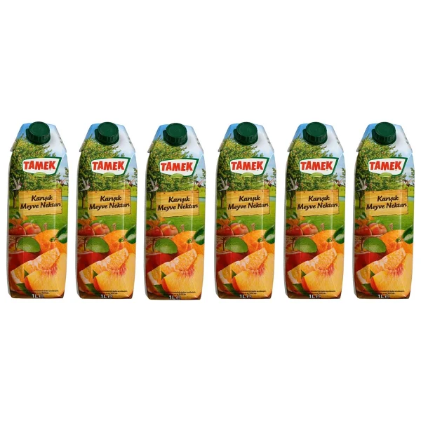 Tamek Karisik Meyve Nektari 1 Lt X 6 Adet - Görsel 3