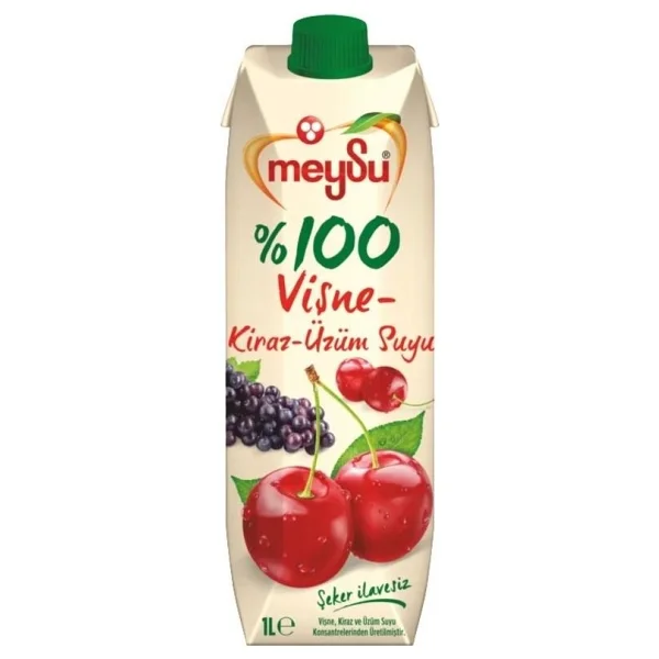 Meysu %100 Visne Kiraz Uzum Suyu 1 Lt X 6 Adet - Görsel 2