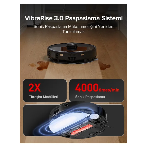 Roborock S8 Maxv Ultra Siyah Çöp İstasyonlu Akıllı Robot Süpürge - Görsel 5