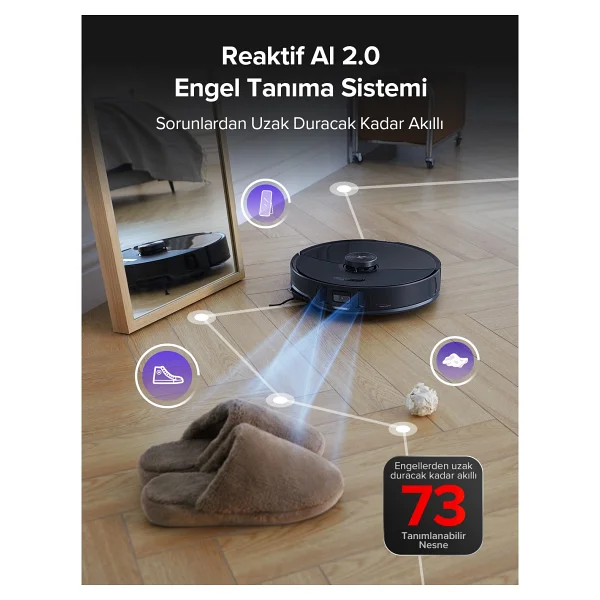 Roborock S8 Maxv Ultra Siyah Çöp İstasyonlu Akıllı Robot Süpürge - Görsel 6