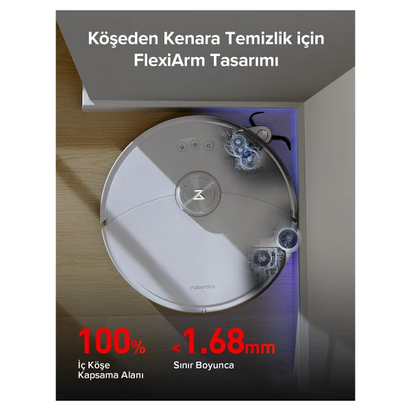 Roborock S8 Maxv Ultra Beyaz Çöp İstasyonlu Akıllı Robot Süpürge - Görsel 3