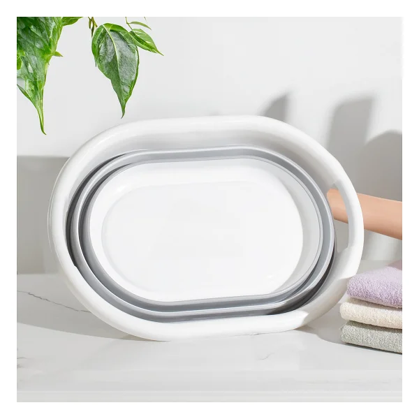 Porsima La-550 Katlanabilir Akordiyon Sele Sepet Silikon Çamaşır Sepeti 26lt - Görsel 2