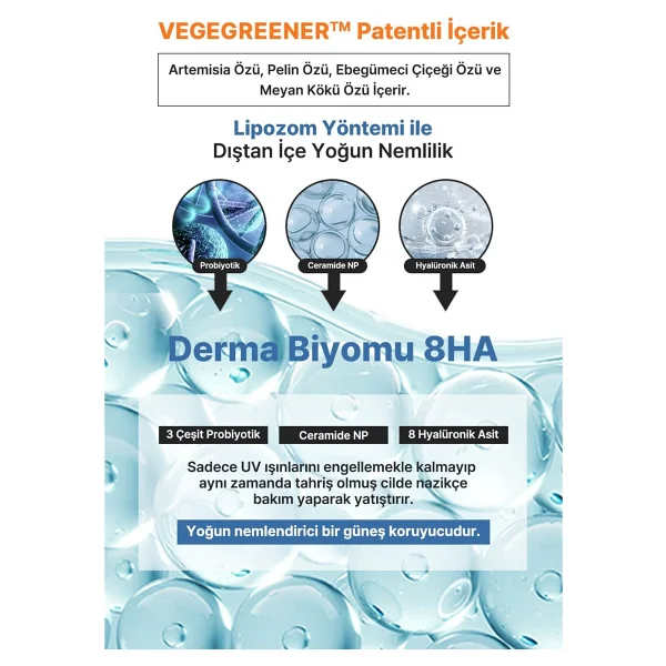 Elensılıa Hassas Ciltlere Özel Yatıştırıcı Spf50+Pa++++ Kore Güneş Kremi Elensilia Green Energy Sun Screen - Görsel 4