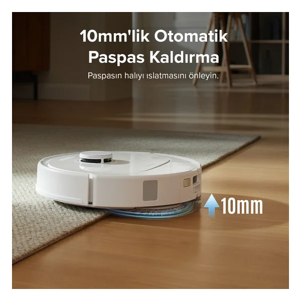 Roborock Qrevo S Çöp İstasyonlu Beyaz Akıllı Robot Süpürge - Görsel 7