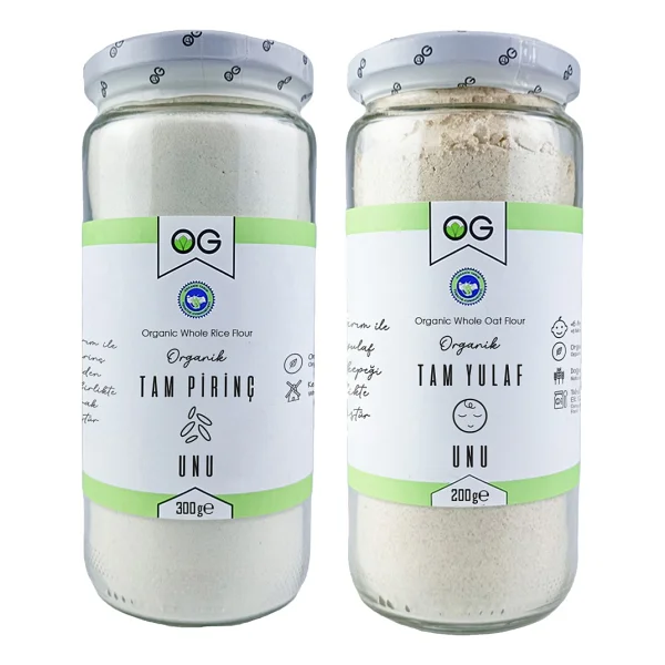 Og Natural 540 G Organik Tam Pirinç Unu Ve Tam Yulaf Unu Seti Bebekler İçin Ek Gıda - Görsel 2