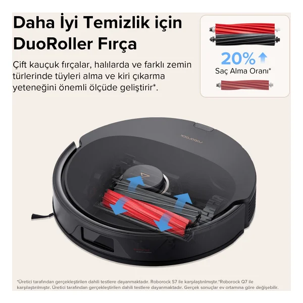 Roborock Q8 Max Siyah Akıllı Robot Süpürge - Görsel 2