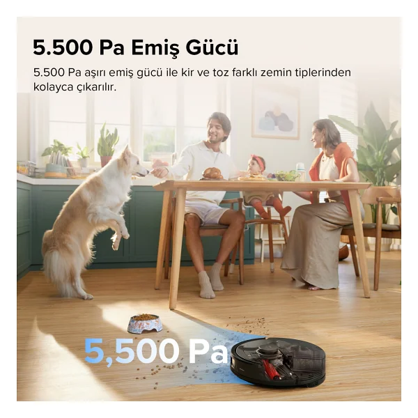 Roborock Q8 Max Siyah Akıllı Robot Süpürge - Görsel 3