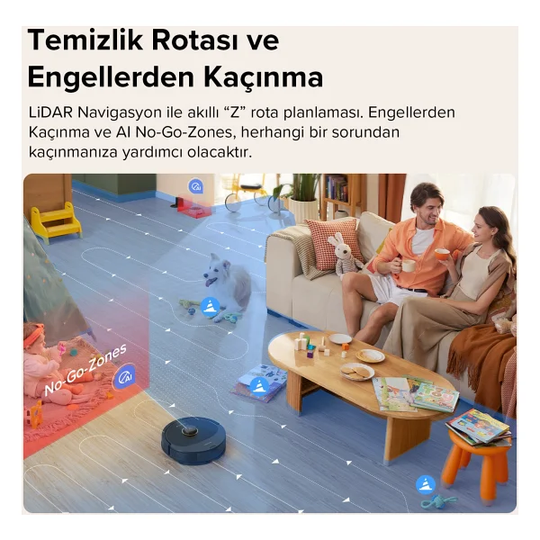 Roborock Q8 Max Siyah Akıllı Robot Süpürge - Görsel 4