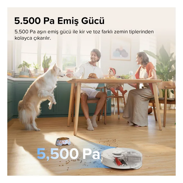 Roborock Q8 Max Beyaz Akıllı Robot Süpürge - Görsel 3