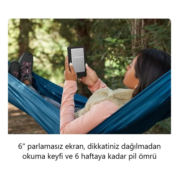 Amazon Kindle Basic 2024 E Kitap Okuyucu 16 GB Reklamlı Yeşil - Görsel 4
