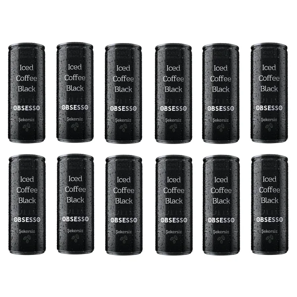 Obsesso Şekersiz Soğuk Kahve 250 Ml X 12 Adet - 1 Paket - Ice Coffee - Görsel 3