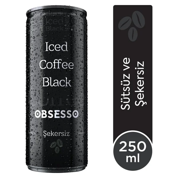 Obsesso Şekersiz Soğuk Kahve 250 Ml X 12 Adet - 1 Paket - Ice Coffee - Görsel 2