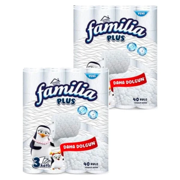 Familia 3 Katlı 40lı Tuvalet Kağıdı 40x2=80 Adet - Görsel 2