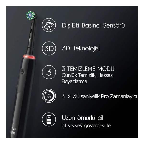 Oral-B Pro 3 3500 Şarjlı Diş Fırçası - Görsel 3