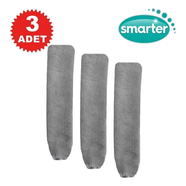 Smarter Dip Köşe Toz Toplayıcı Yedek Mop 3 Adet Mikrofiber Paspas - Görsel 3