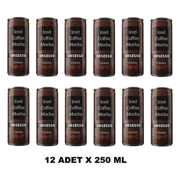 Obsesso Çikolata Soğuk Kahve 250 Ml X 12 Adet - 1 Paket - Ice Coffee - Görsel 3