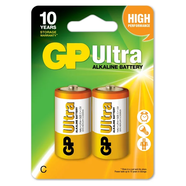 Gp Lr14 Ultra Alkalin 2'li C Orta Pil - Görsel 4