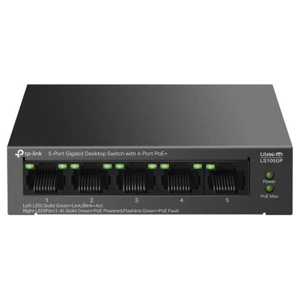 Tp-Link Ls105gp 5 Port 10/100/1000 Mbps Gigabit Poe Switch - Görsel 7