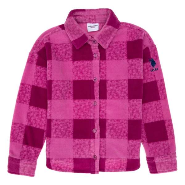 U.S. Polo Assn. Kız Çocuk Fuşya Örme Gömlek 50290702-Vr023 - 4 - 5 Yaş - Görsel 4