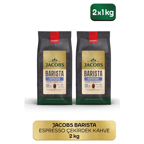 Jacobs Barista Editions Çekirdek Kahve Espresso ( 1 Kg X 2) - 2 Kg - Görsel 6