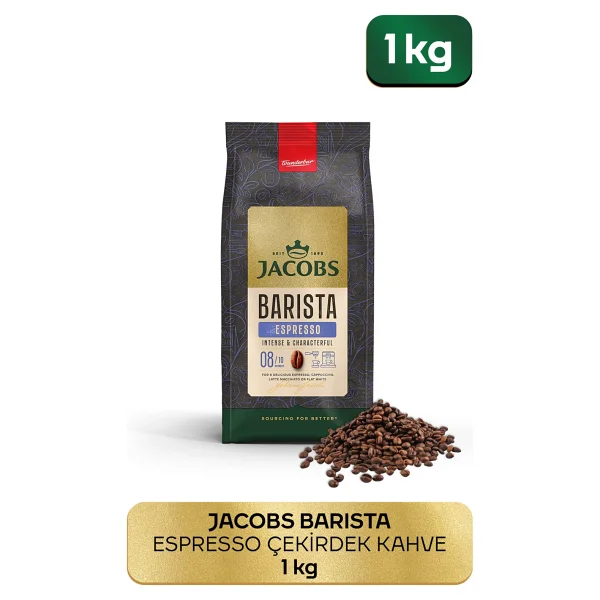 Jacobs Barista Editions 1 Kg Espresso Çekirdek Kahve Yavaş Kavrulmuş Baharatlı Aroma - Görsel 8
