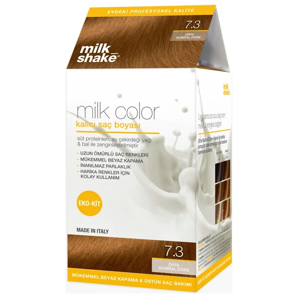 Milk Shake Milk Color Kalıcı 7.43 Orta Kumral Bakır Dore Saç Boyası - Görsel 6