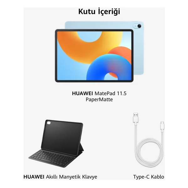 Huawei Matepad 11.5" Papermatte Edition 256 GB Klavyeli Mavi Tablet - Görsel 7