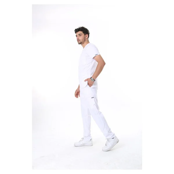Tbuniform Beyaz Likralı Üniforma - Görsel 3