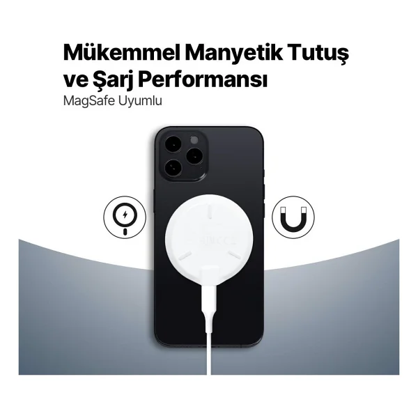 Ttec Aircharger M Pro Qi2 15 W Magsafe Kablosuz Hızlı Şarj Aleti - Görsel 2