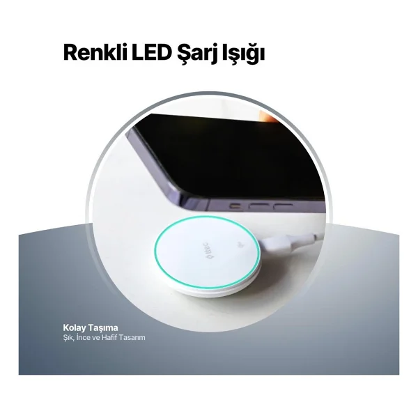Ttec Aircharger M Pro Qi2 15 W Magsafe Kablosuz Hızlı Şarj Aleti - Görsel 5
