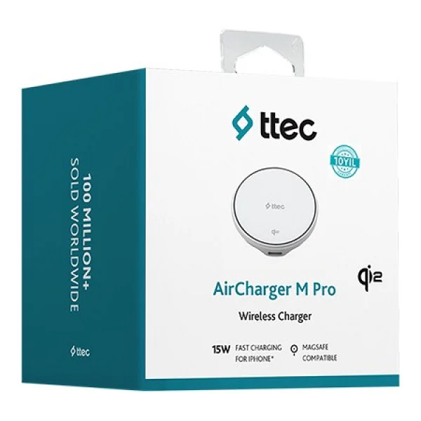 Ttec Aircharger M Pro Qi2 15 W Magsafe Kablosuz Hızlı Şarj Aleti - Görsel 8