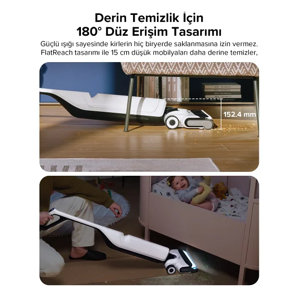 Roborock Flexi Pro Islak Kuru Şarjlı Dikey Süpürge - Görsel 7