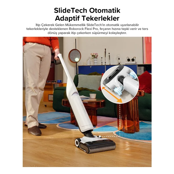Roborock Flexi Pro Islak Kuru Şarjlı Dikey Süpürge - Görsel 8