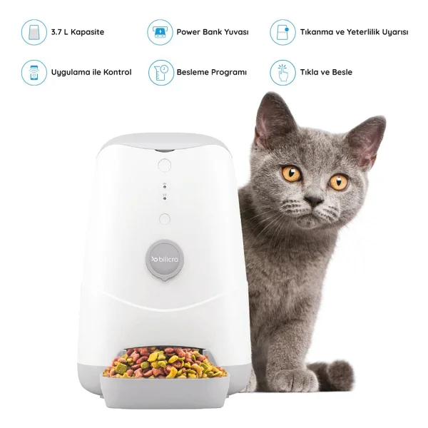 Bilicra Feed Me 3.7 Lt Akıllı Otomatik Mama Kabı - Görsel 6