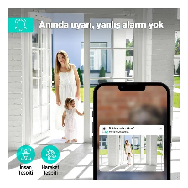 Botslab 360+ C211 2K Pro 360 Derece Bebek IP Wi-Fi Güvenlik Kamerası - Görsel 4