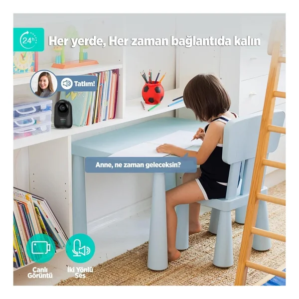 Botslab 360+ C211 2K Pro 360 Derece Bebek IP Wi-Fi Güvenlik Kamerası - Görsel 5