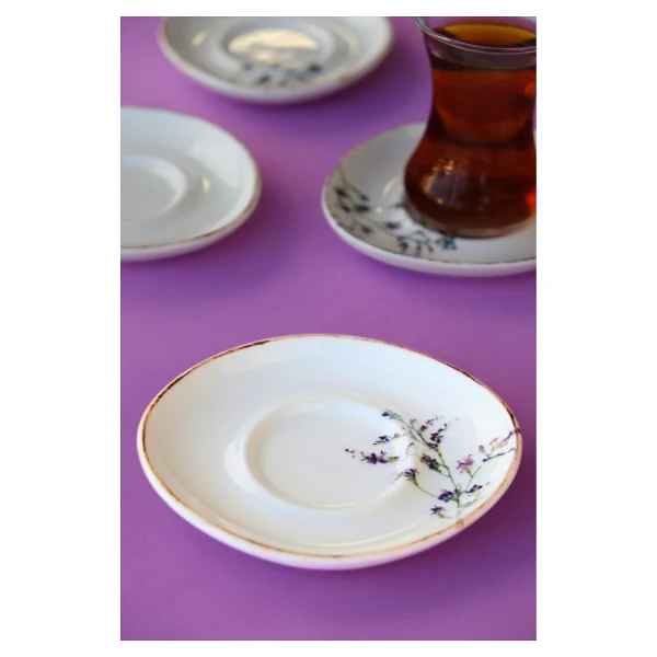 Tabak Evi Pebble Lila 13 Cm 6'lı Çay Tabağı - Görsel 2