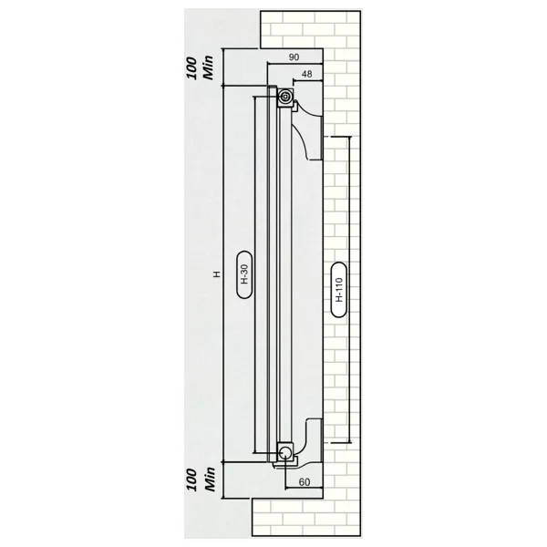 Aeon Hestia Alüminyum Dikey Radyatör 1500 X 445 - Beyaz - Görsel 6