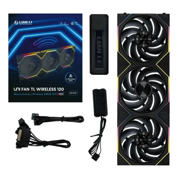Lian Li Unı Fan Tl Wireless 120 G99.12tl1w3b.00 Siyah 3'lü 12 Cm Kasa Fanı - Görsel 4