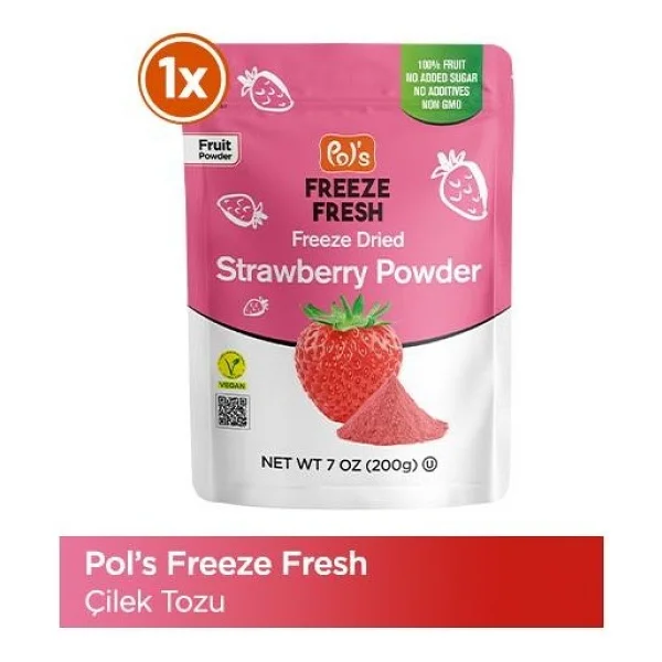 Pol's Freeze Fresh Çilek Tozu 200 Gr - Görsel 5