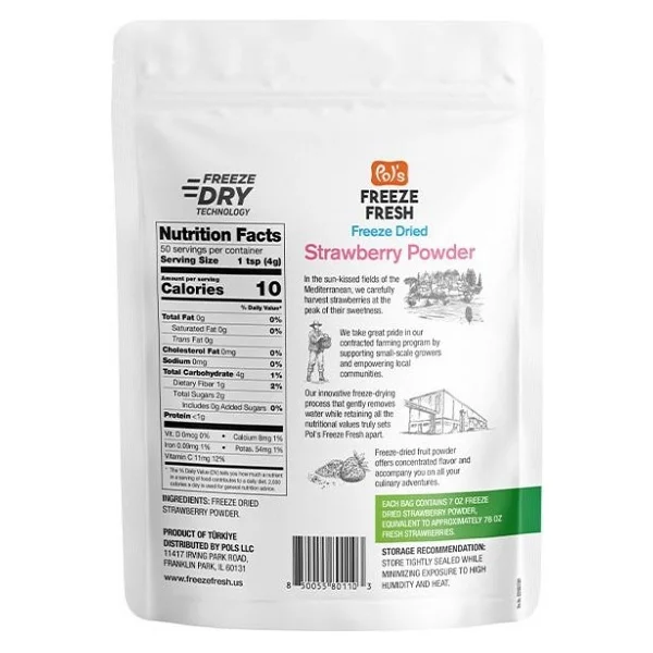 Pol's Freeze Fresh Çilek Tozu 200 Gr - Görsel 2