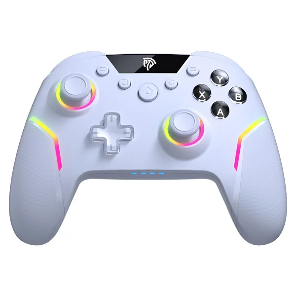 Easysmx X20 - Kablosuz Gamepad - Hall Effect Stick - RGB - 1000hz - 6-Axis Gyro - PC/Switch/Steam Uyumlu - Beyaz - Görsel 2