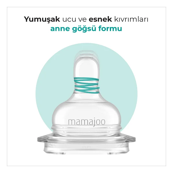 Mamajoo Antikolik Biberon 150 ml 0 Ay+ Yavaş Akışlı - Görsel 4